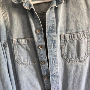 Denim long sleeve and short overall